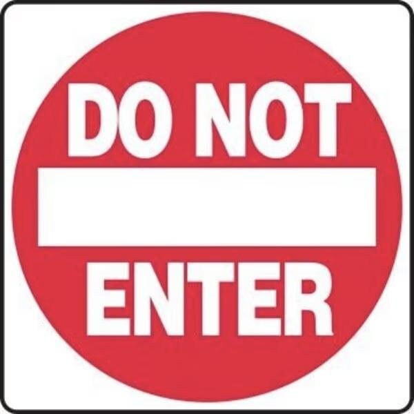 Accuform Safety Sign DO NOT ENTER 24 in x 24 in MVHR484XP - main